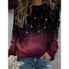 2024 Fashion Versatile Long Sleeved Purple Colored Black T-shirt Women's Casual Loose Comfortable Top