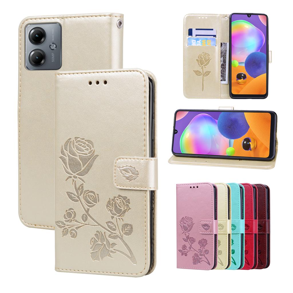 Women Wallet Flip Case Rose Flower Leather Phone Cover +Card Money Slot For Xiaomi 13T Pro Redmi 13C 12C 12 10C Note 12s 12 11s 11 10 Pro+ 5G 4G