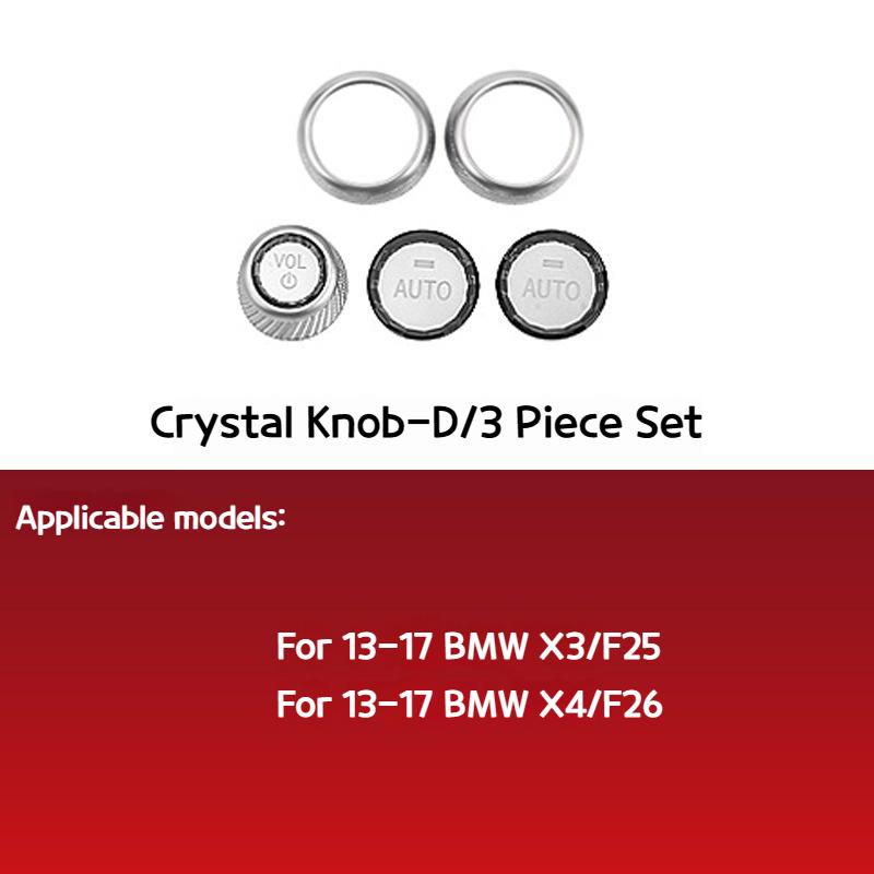 For BMW 1 2 3 4 5 6 7 Series X3 X4 X5 X6 F10 F12 F20 F21 F22 F30 F01 Air Conditioner Crystal Knob Volume Key Decorative Sticker