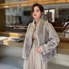 Inverno Nuovo Cappotto Tipo Visone Donna Giacca di Pelliccia Ispessito Collo Alto Capispalla Soprabito Corto in Velluto di Visone Moda Femminile Tendenze Top