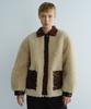 En Or Leather Colored Fur Jacket - Beige