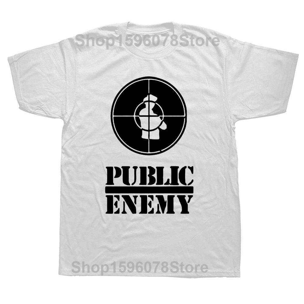 2024 Divertente Stile Estivo Squadra Rap USA Public Enemy Maglietta Grafica Maglietta in Cotone Grafica Musicale Manica Corta Casual Hip Hop Magliette