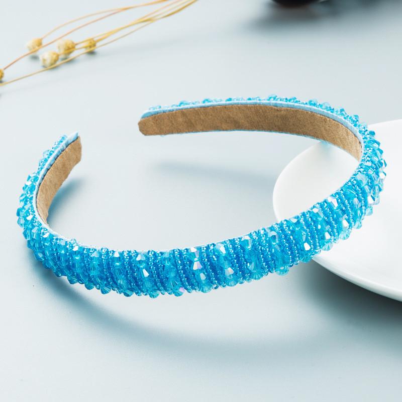 Accessories Hand-Woven Fashion Hair Tie Beads Headband Female Sponge Simple Hair