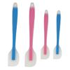 Soft Silicone Spatula Food-Grade Heat-Resistant Cooking Baking Tool Flexible Curved Head Spatula Fits Pots Bowls Non-Stick Safe Kitchen Utensil