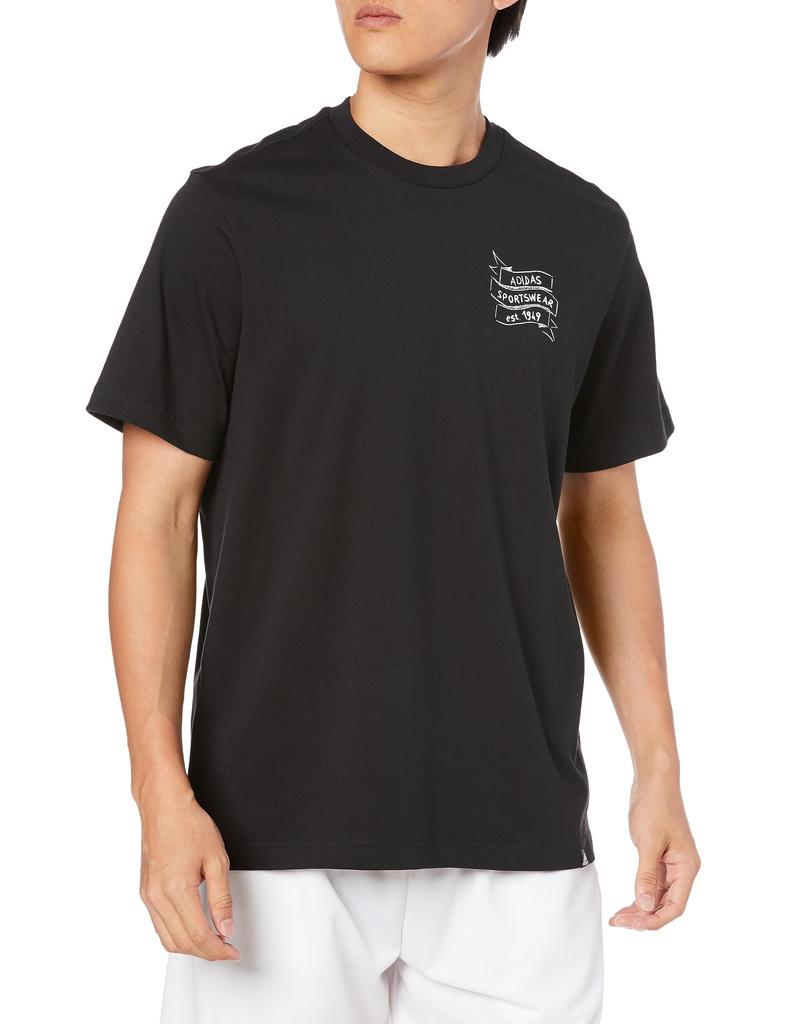 adidas Kurzarm Sportbekleidung Markenliebe Kurzarm EAQ69 Schwarzes T-Shirt T-Shirt Herren (II3450) J/S