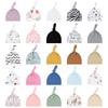 Elastic Baby Knotted Hat Comfortable Stretchy Newborns Fetal Caps Breathable Brimless Design for Kids 0 To 24 Month