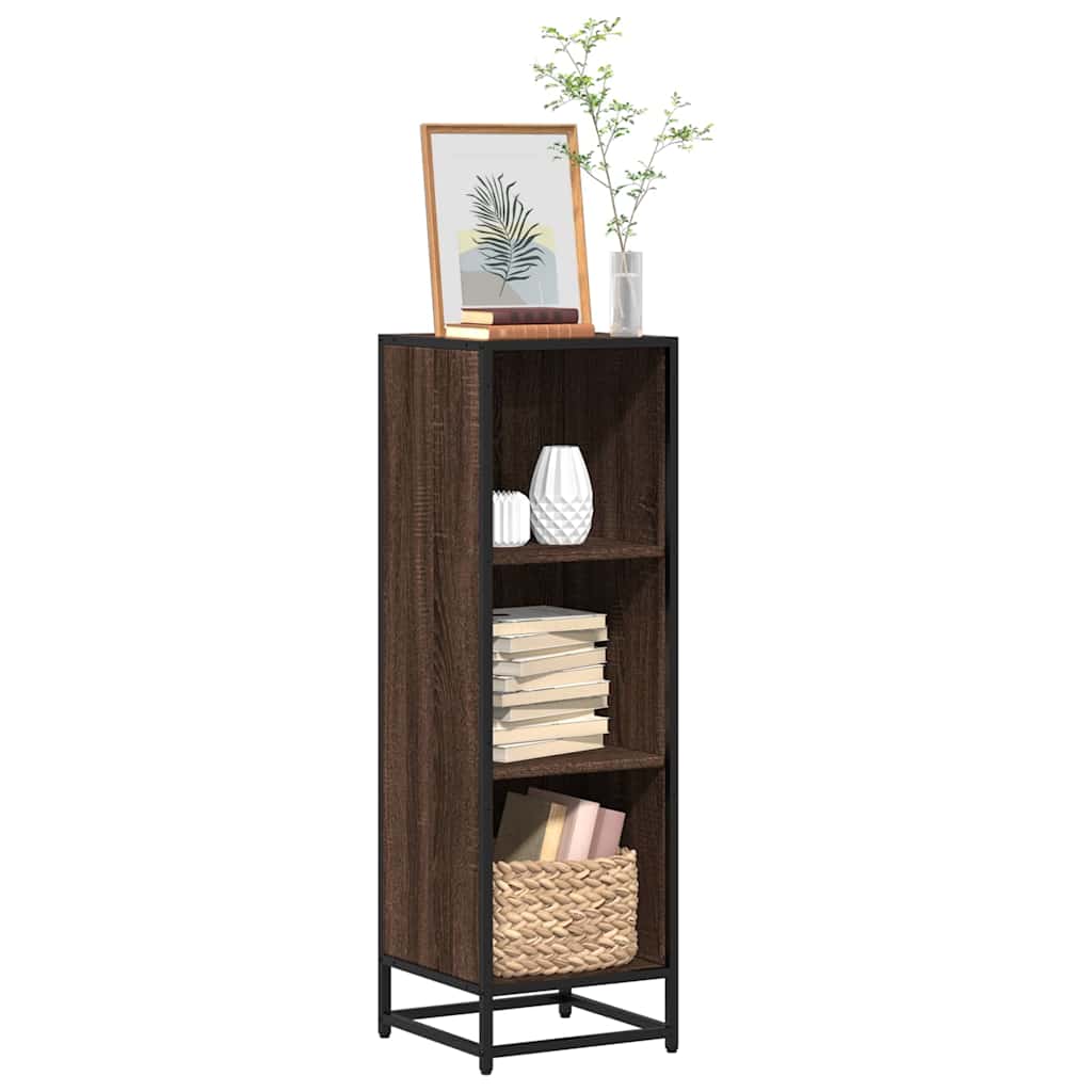 Bookshelf Brown Oak Look 33.5 X 33 X 107.5 Cm Engineered Wood