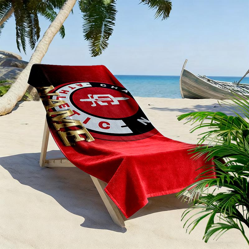 Custom Name,Charlton Athletic Print Beach Towel, Large Soft Quick Dry Towel for Beach Camping Swimming