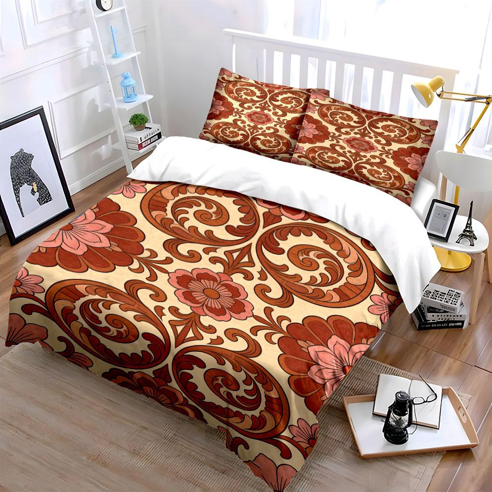 Floral and scroll motifs. Bedding sets Duvet cover sets Duvet covers Pillowcases(1 * Duvet Cover 2 * Pillowcases without duvet insert)