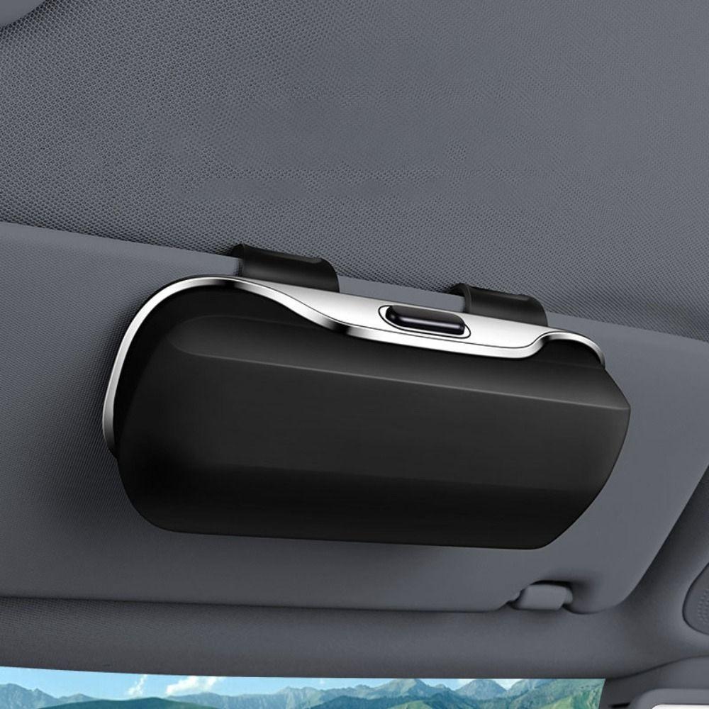 Press Switch Car Glasses Box Shock-proof Eyeglass Case Universal Car Sunglasses Holder Handle
