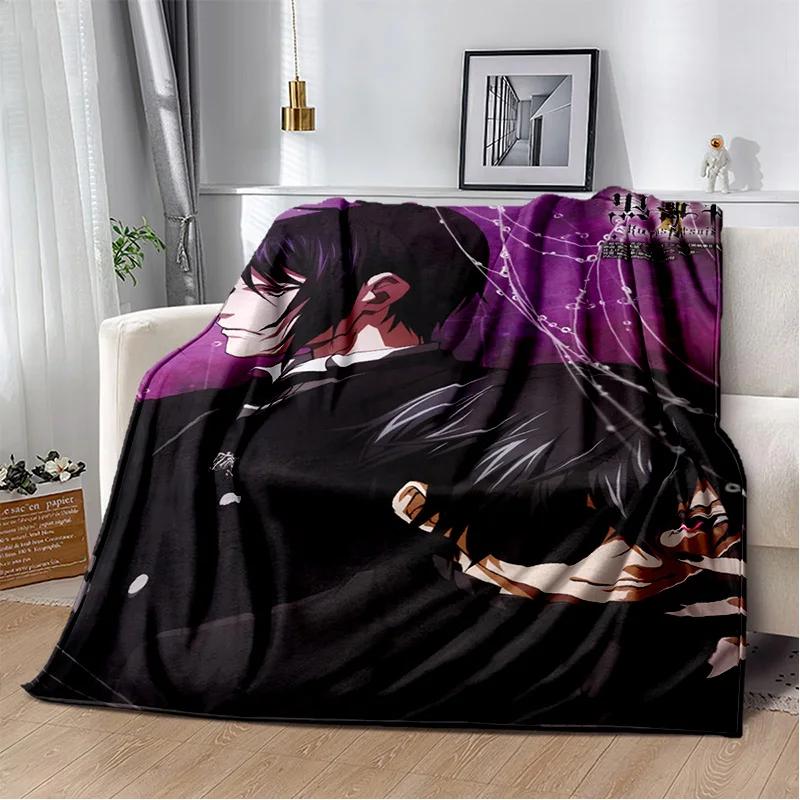 3D Anime Black Butler Cartoon Blanket,Soft Throw Blanket for Home Bedroom Bed Sofa Picnic Travel Office Rest Cover Blanket 013