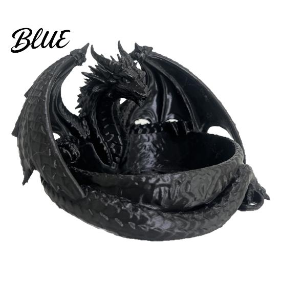 Tigela de Chaves Única Impressa em 3D Bandeja de Joias de Dragão Bandeja de Coisas Aleatórias Fantasia Bandeja de Armazenamento Gótica Suporte Presente de Mesa Medieval para Fãs Acessórios de Escritório Legais