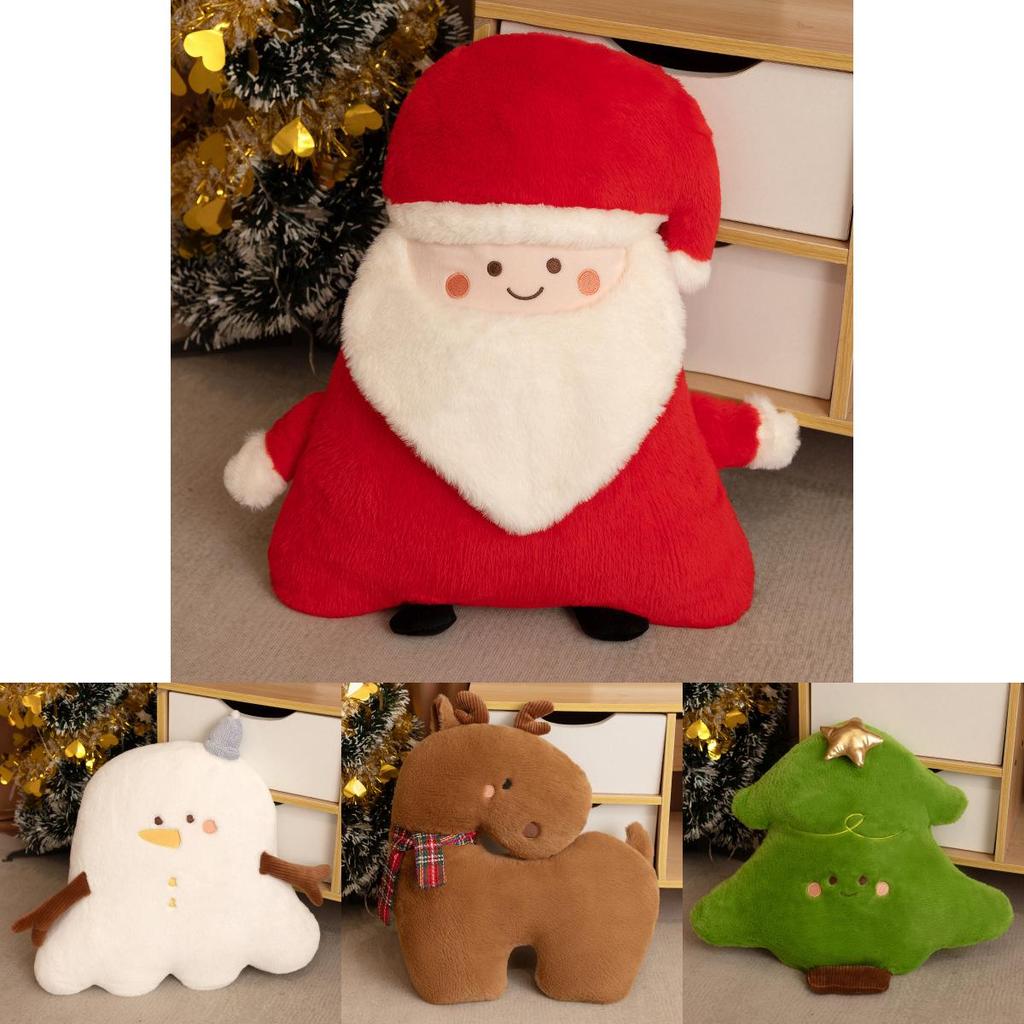Christmas Snowman Deer Tree Santa Claus Plush Toy With Pp Cotton Filling For Holiday Decor Gift Set