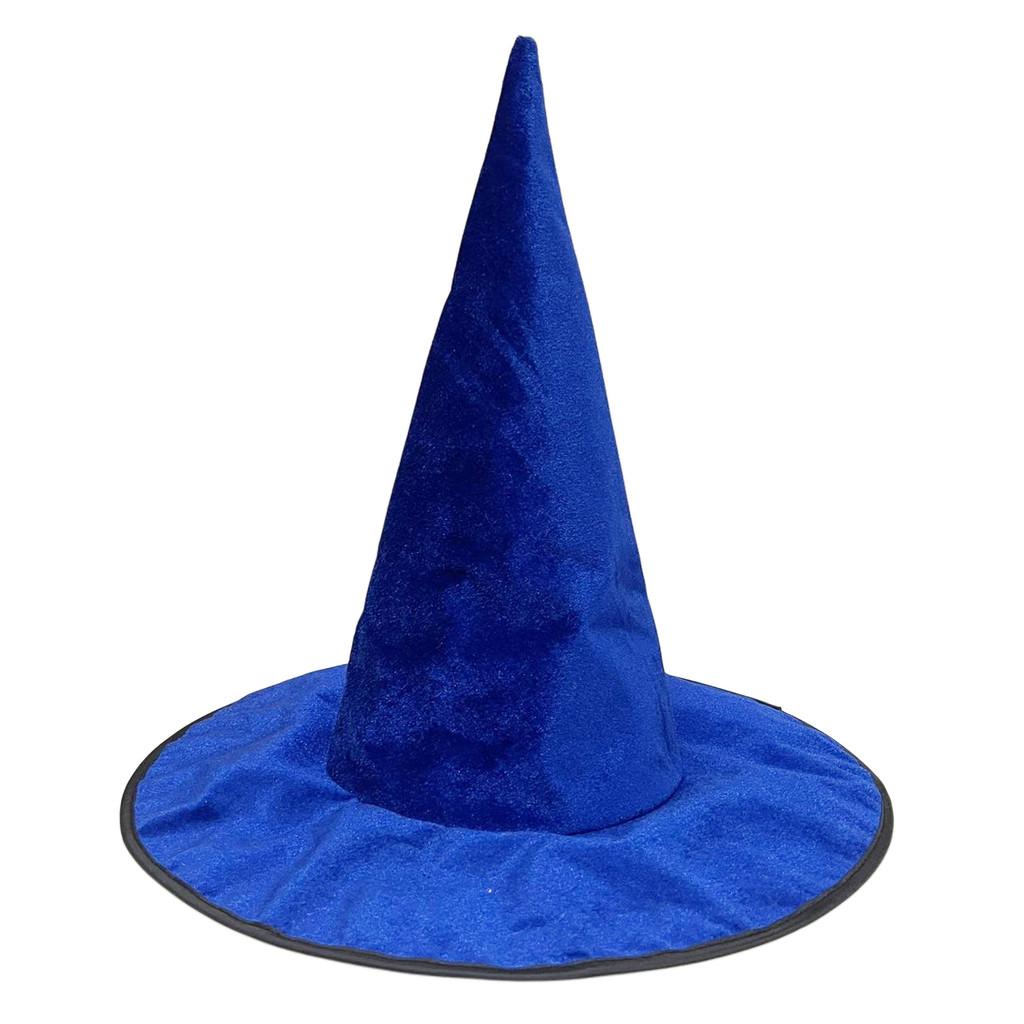 Cappello da Strega di Halloween Accessorio Costume Cosplay con Tessuto Peluche per Decorazioni di Festa