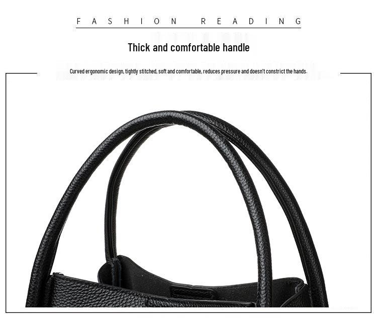 Luxe Dames Tote Bag van Echt Leer - Grote Capaciteit, Effen Kleur, Enkele Schouder of Crossbody Emmer Tas