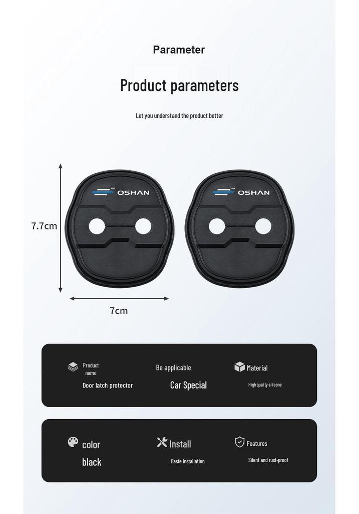 Changan Oshan Z6 Car Door Lock Silicone Dustproof Anti-rust Decorative Buffer Cover