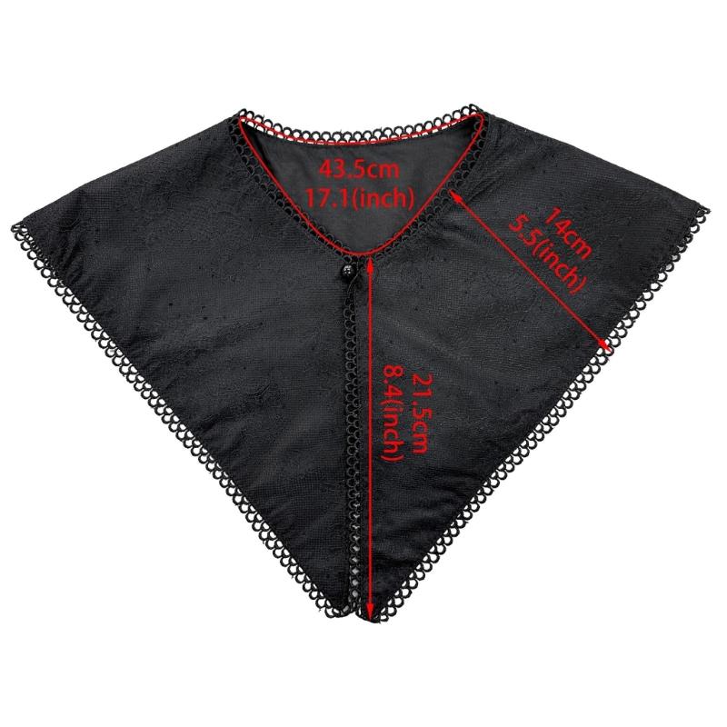 Elegant Detachable Lace Collar Spread Lapel Design Decorative Accessory for Dresses and Blouses