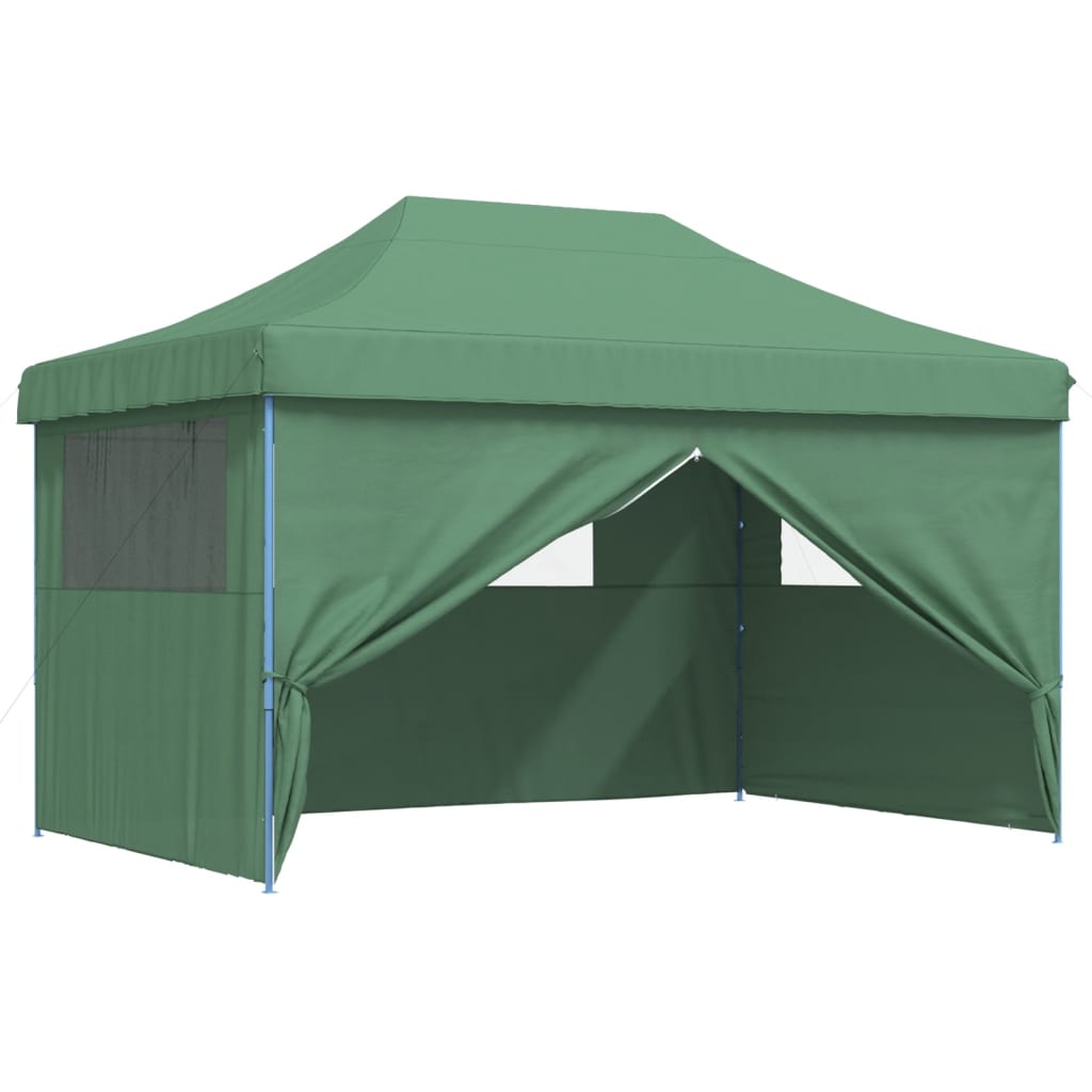 Vidaxl Pop-Up Party Tent with 4 Walls, Green