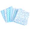 Set Pânză Bumbac Imprimată DIY Artizanat Cusut Quilting Pânză Artizanală Accesoriu Cusut Manual Albastru 25x25cm
