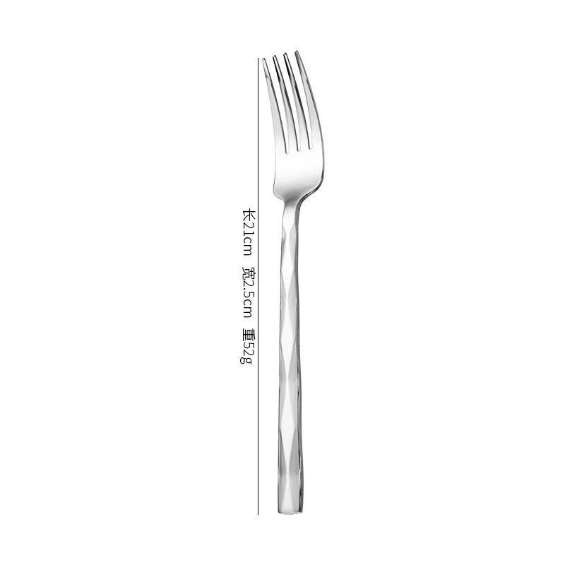 410 Stainless Steel Diamond Handle 5-Piece Tableware Set: Knife, Fork, Spoon for Steak/Western Food In Gift Box