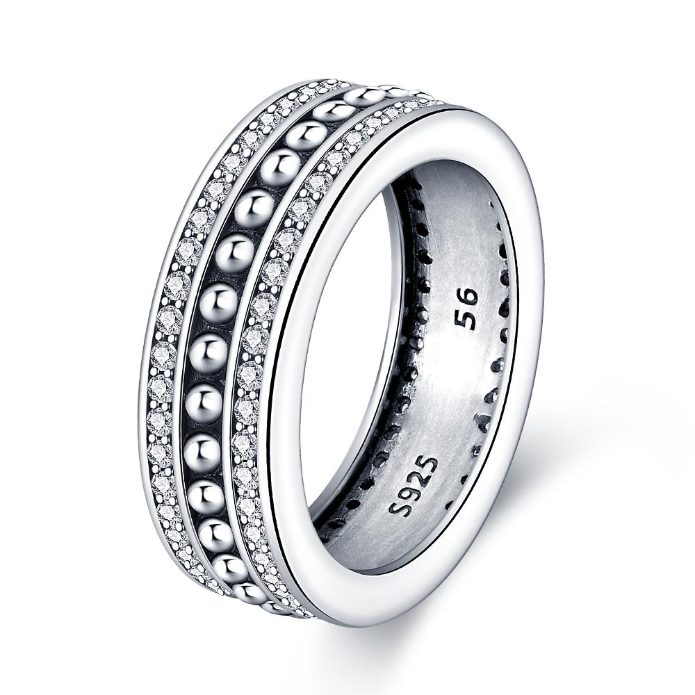 Krone Prinzessin Tiara Ringe Funkelnde Liebe Herz original S925 Ringe für Frauen Engagement Schmuck Jahrestag Großhandel