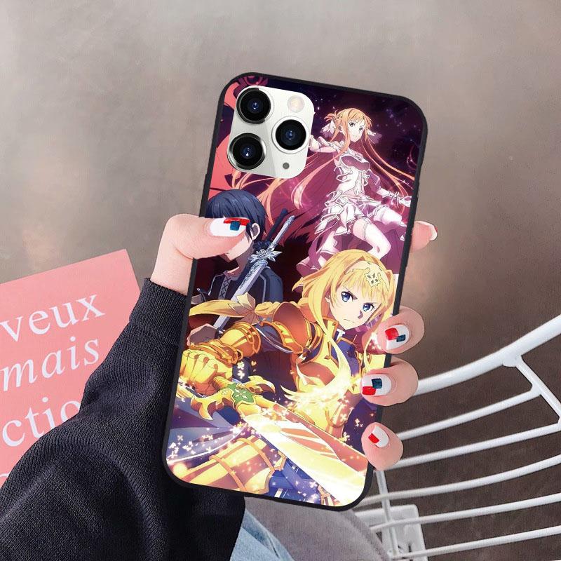 For Xiaomi Mi Redmi Note 10 5 7 9 9T 9a 9C 8 8T Pro 9S 10S 12 11 11T 10T 9 Lite A3 Poco M3 F3 X3 NFC Sword Art Online Soft Case