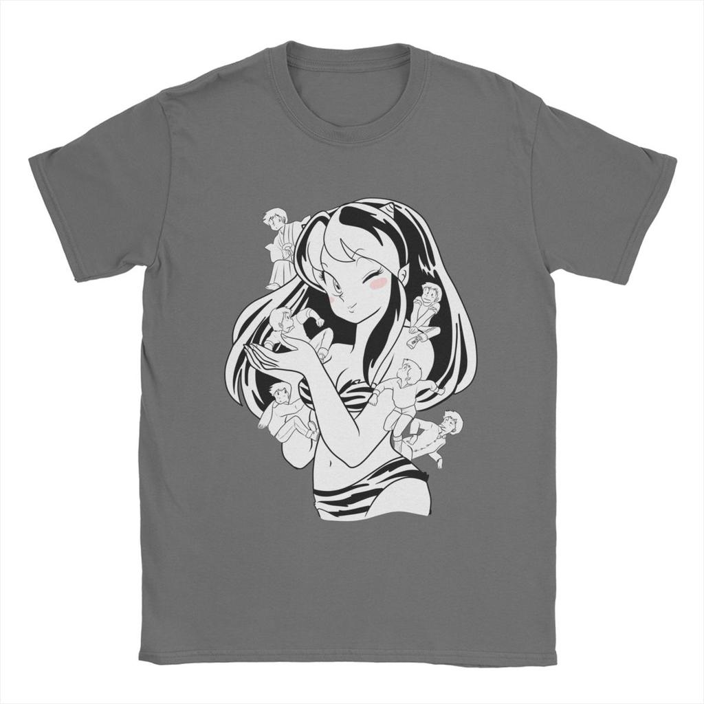 Men's Urusei Yatsura Lum T Shirts Anime 100% Cotton Clothing Novelty Short Sleeve Crew Neck Tees Birthday Gift T-Shirt