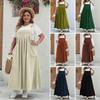 Women's Large Size Fashion Casual Loose Sleeveless Solid Colour One-piece Dresses