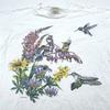 Vintage 90er Kolibri Wildblumen T-Shirt MEDIUM/LARGE Natur Vogel Tier