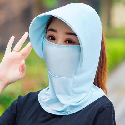 Fashion Anti-UV Ice Silk Sun Hat Wide Brim Quick Drying Sunshade Cap Breathable Neck Face Protection Sun Visor Cap for Women