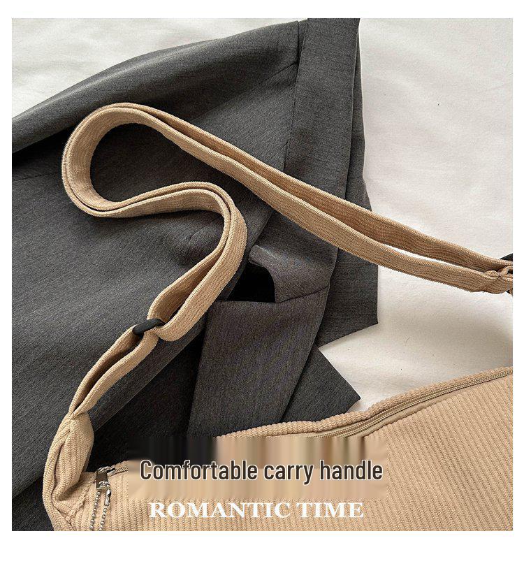 Corduroy Korean-Chic Literary Crossbody Bag for Women