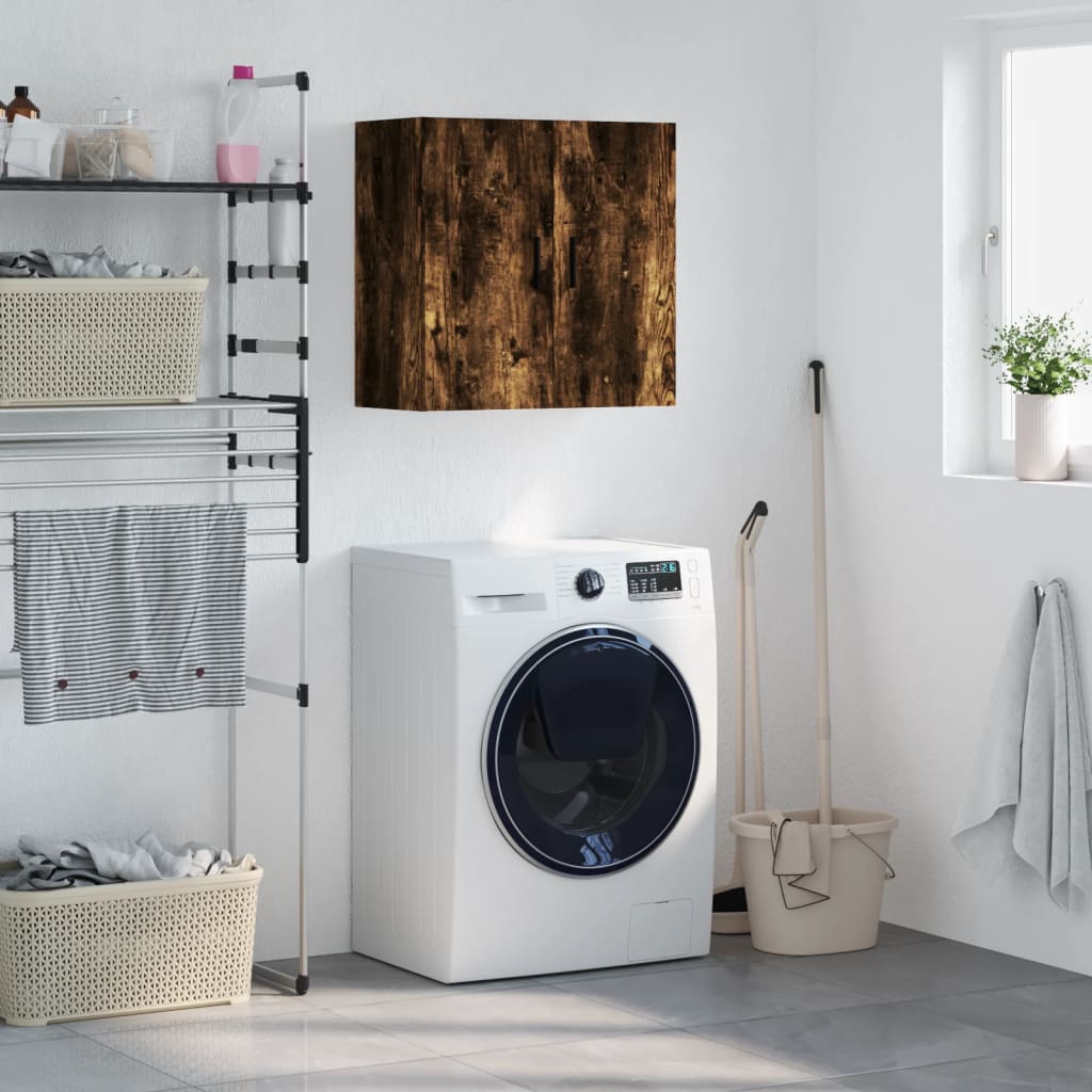 Wall Cabinet Smoked Oak 60x31x60 Cm Engineered Wood