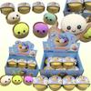 Colorful Dumpling Stress Balls Fidget Toy - Sensory Simulation Food Squishies with Steamer Fake Buns for Anxiety Relief