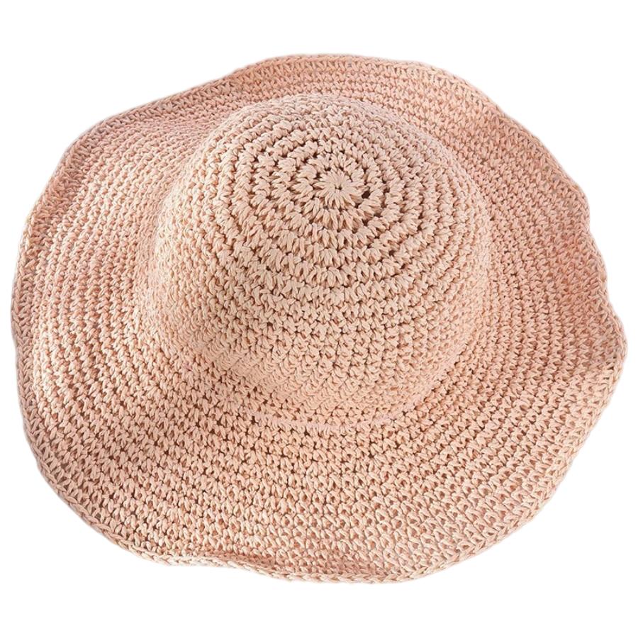Summer Straw Sun Hat for Woman Foldable Natural Straw Bucket Hat Outdoor Hollw Breathable Fisherman Cap Travel Beach