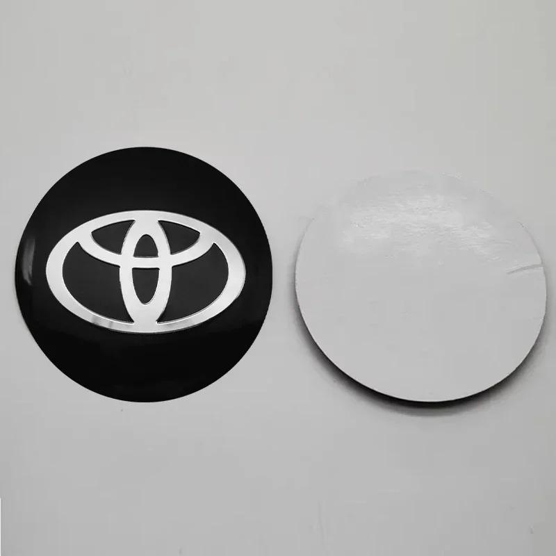 4 Stück 56mm Auto Styling Radnabendeckel Aufkleber Abzeichen Emblem Dekoration Aufkleber für Toyota Corolla Auris Yaris CHR Rav4 Hilux