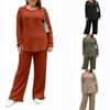 Plus Size Women's Pant Suit New Two Piece Suite for Autumn