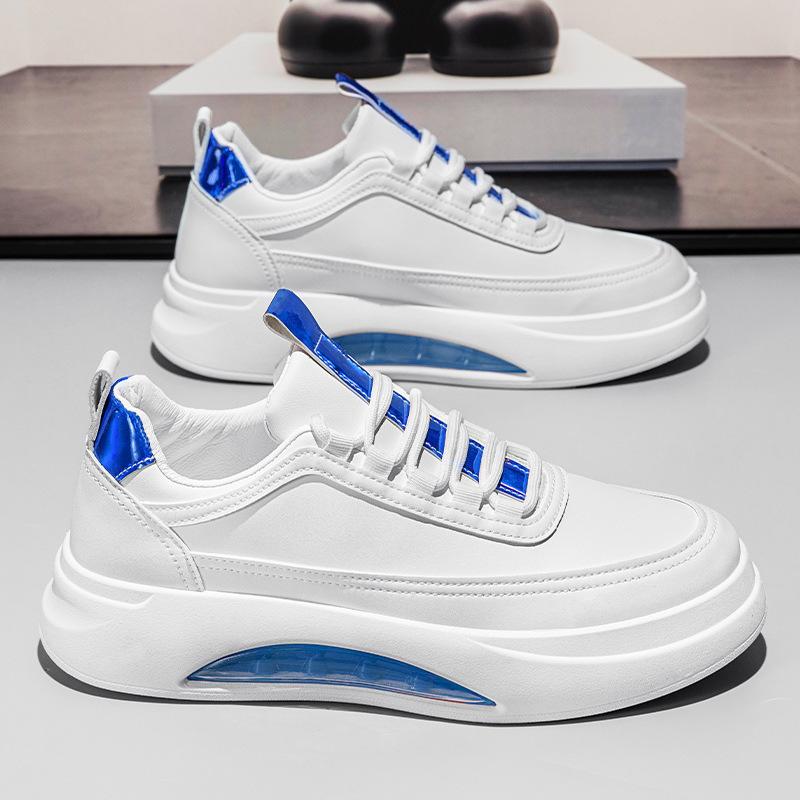 Zapatos Casuales de Marca para Hombre Zapatillas Blancas Plataforma de Alta Calidad Zapatos Vulcanizados Antideslizantes para Hombre Zapatos con Plataforma de Amortiguación de Aire 2024