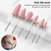 6Pcs/set Cuspidal Head Rubber&Silicon Carbide Nail Buffer Electric Manicure Machine Nail Drill Nail Bit Accessories Tools