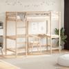 Vidaxl Loft Bed, With Desk, 100X200 Cm, Solid Pine Wood