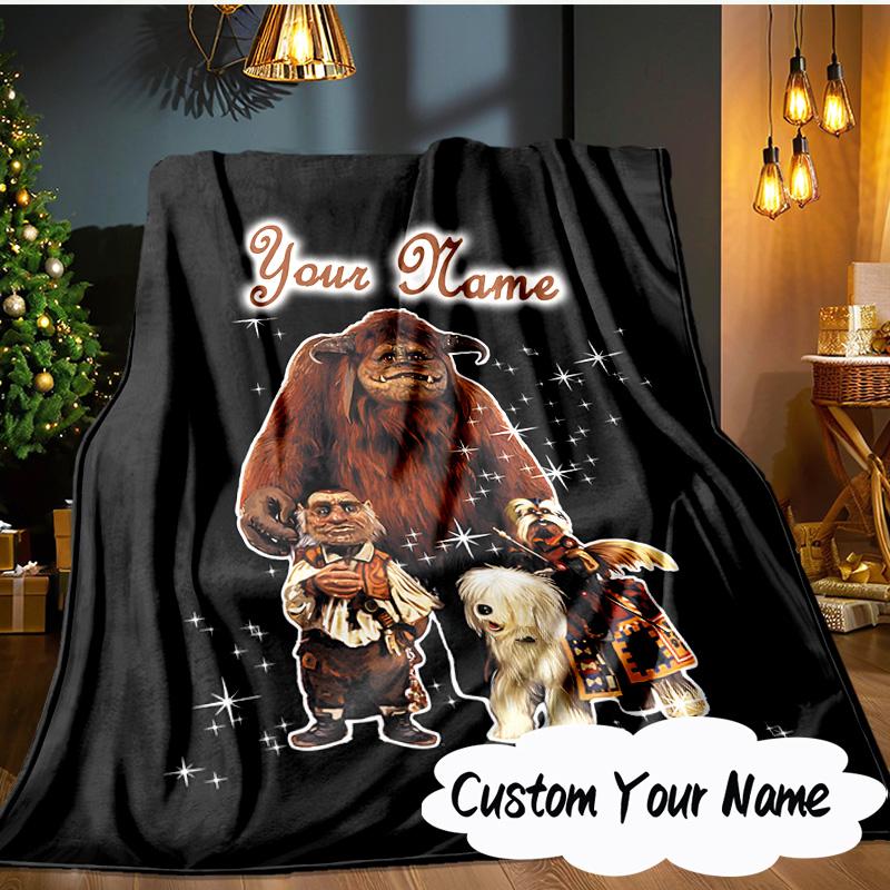 Custom Name Fantasy Labyrinth Adventure Blanket Ideal Bedding Blanket Perfect for Travel, Camping, Living Rooms, Offices, Sofas, Fan Christmas Gift
