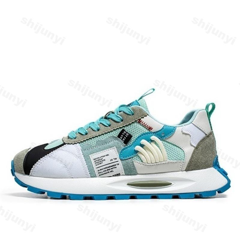 Fashion Men's 2025 Spring New Fashion Trend Casual Shoes Versatile Thick Sole Wear-resistant Casual Sports Color Blocked Chunky sneakers