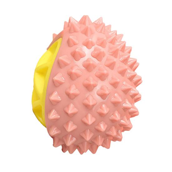 Squeaky Durian Dog Toy Spiky Durian Dog Chew Toy Teeth Cleaning Toy for Aggressive Chewers Outdoor Training Fetch Game