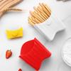 1pc Portable Plastic French Fry Cup Snack Container with Dip Compartment Food-Grade PP Salad Cup Student Square Salad Bowl