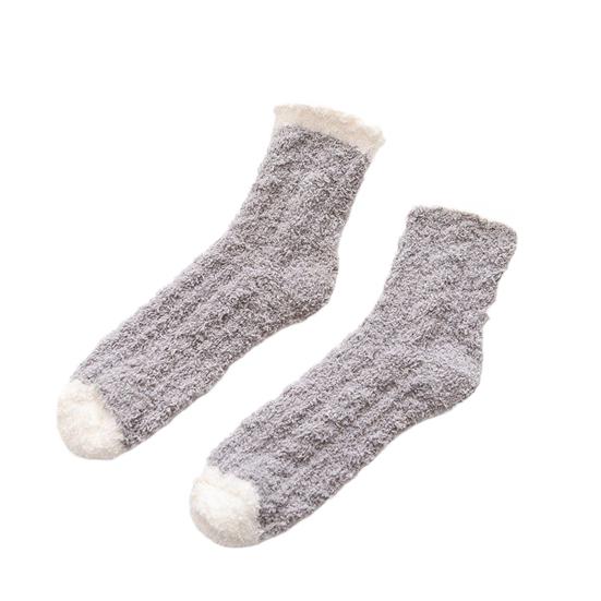 Damen Flauschige Socken Winter Weiche Warme Hausschuhe Gemütliche Fleecegefütterte Hausbodensocken Verdickte Thermische Schlafsocken