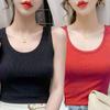 Simple Plus Womens Chic And Size Slim Fit Solid Color Tank Top For Spring And Summer Wear As A Base Or Outer Layer Threaded Spaghetti Straps