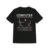 Men'S Casual Versatile Round Neck T-Shirt, Title Text Cartoon Character Print Men'S Top, Men'S Gift