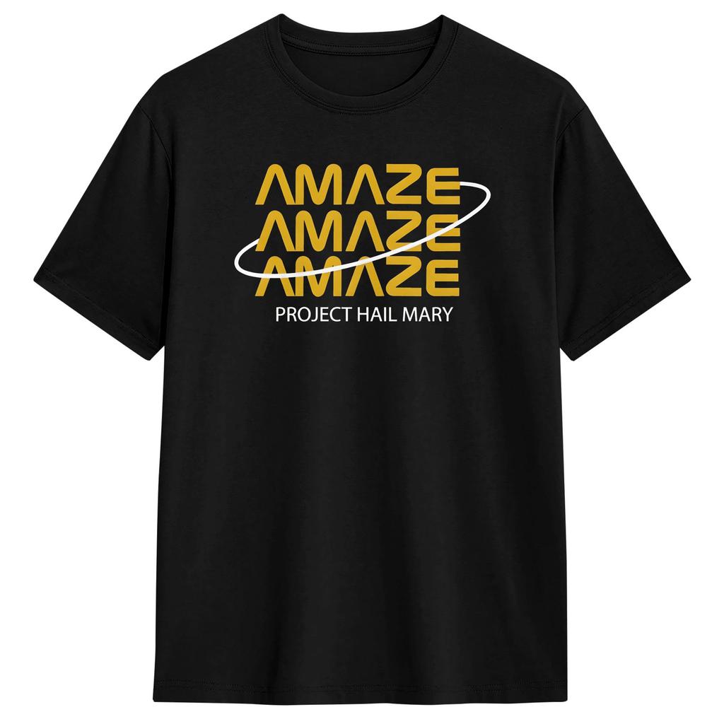 Project Hail Mary Amaze Amaze Amaze Tshirt Summer Y2k Funny Tshirts 100 Cotton Popular Tee Shirt For Adult Printed Tops