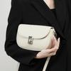 Cowhide Genuine Leather Saddle Small Shoulder Crossbody Bags For Women Summer Trend Designer Flap Ladies Handbags