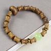 Argentine Green Sandalwood Bamboo Ring Bracelet - Buddhist Beads for Couples