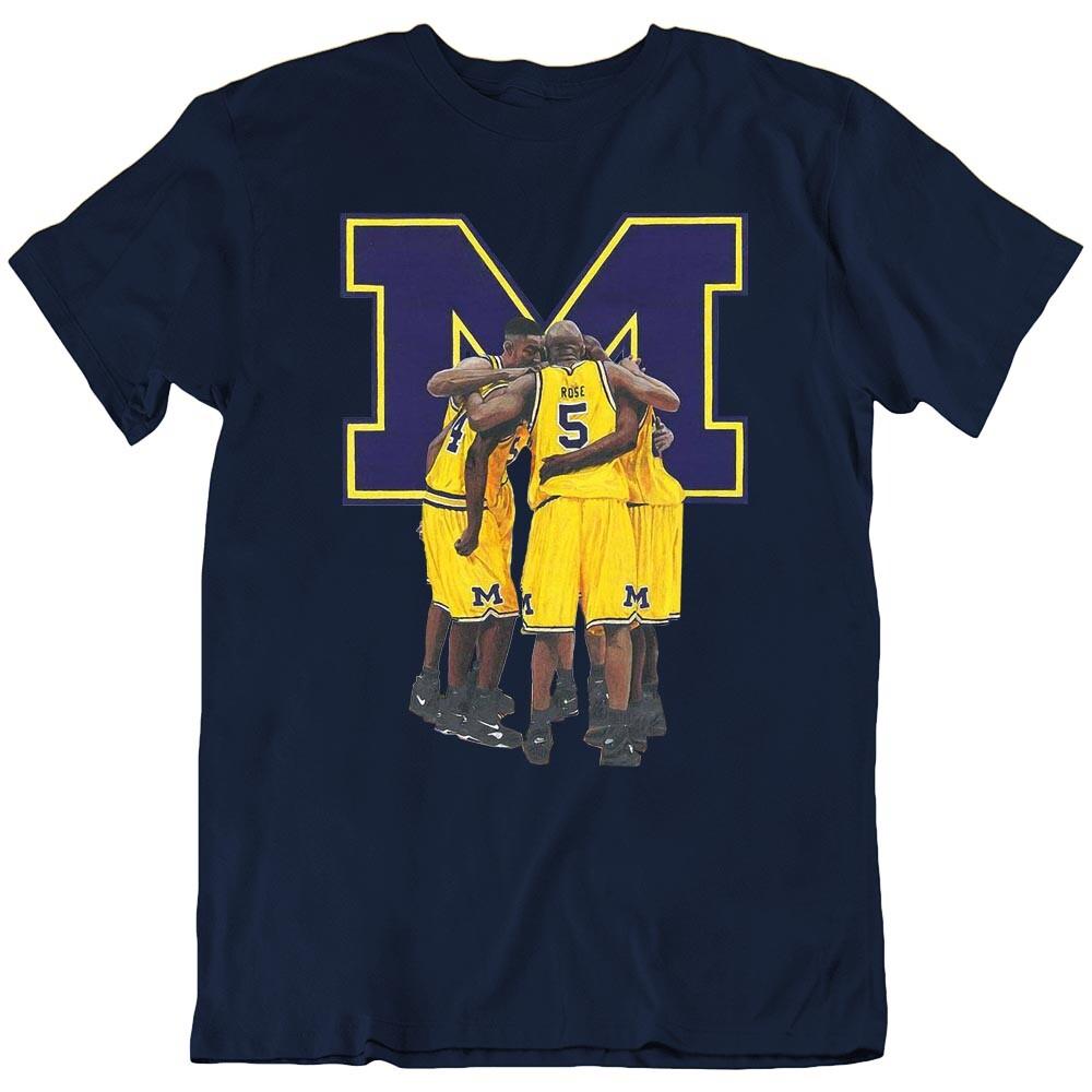 Michigan University Basketball Team Fab Five 5 Sport Retro T Shirt Tee Gift New Unisex T-Shirt